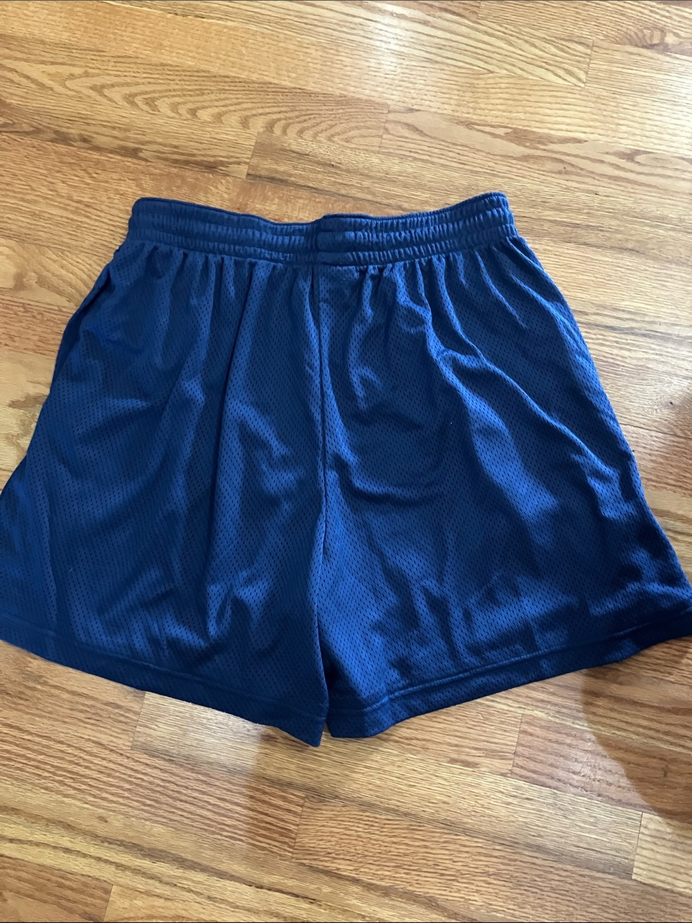 Nike Mens Navy Blue Mesh Athletic Shorts with Red Swoosh Sz XL EUC - Picture 5 of 5